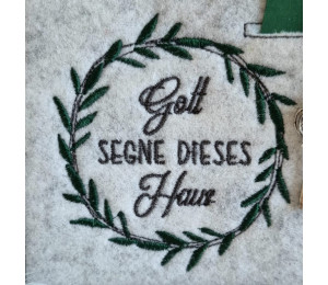 Stickdatei - Spruch Gott segne dieses Haus